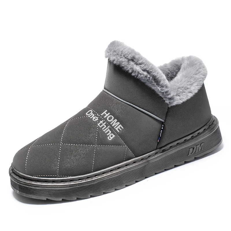 Hot Selling Men's Winter Fashion Cold-Proof Plus Velvet Snow Boots Couple Outdoor Leisure Warm Cotton Shoes 39-44 Size