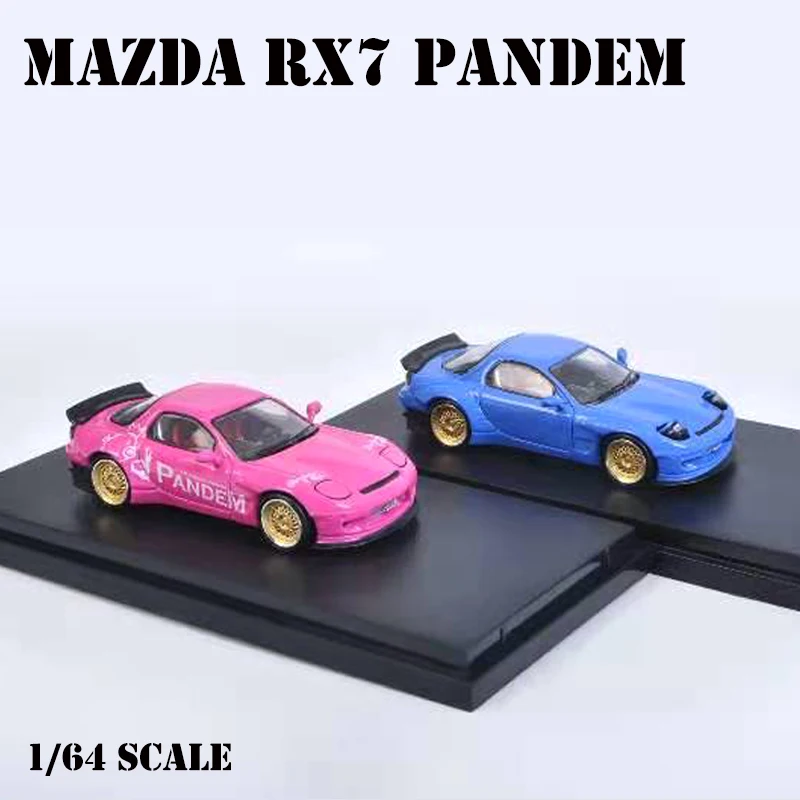 

Перед заказом мастер 1:64 модель автомобиля Mazda RX7 Pandem сплав автомобиля литой Дисплей передсветильник свет в состоянии открытия