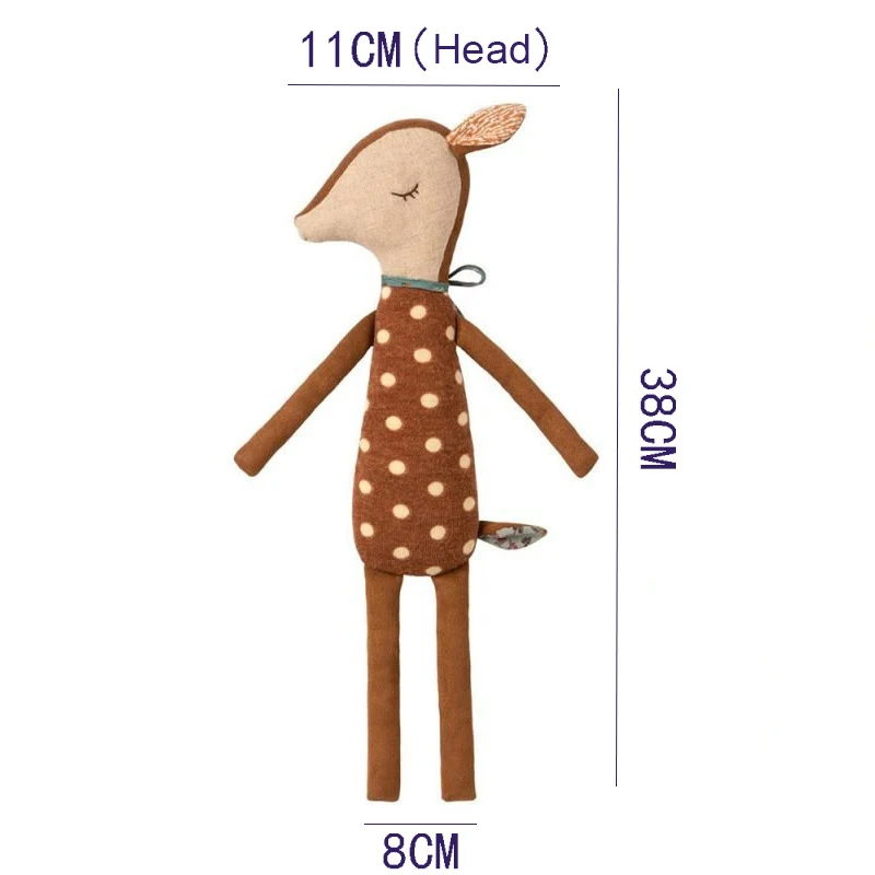 38 см Детский милый олень плюшевая кукла Бэмби мягкие спящие плюшевые игрушки для