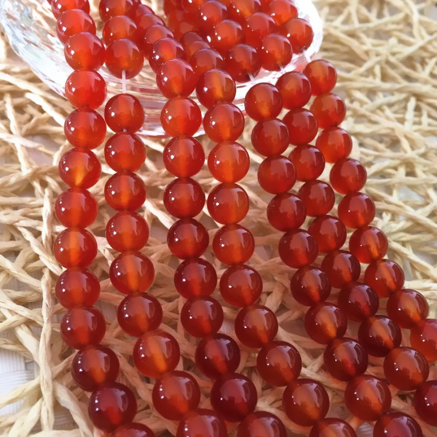 Круглые Бусины Агата из сернезика и оникса натуральный красный камень 4 мм 6 8 10 12