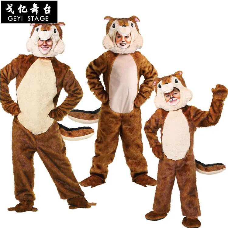 

Halloween Children's Day Animal Doll Stage Performance Costume Child Adult Gopher Chipmunk Performance Costume