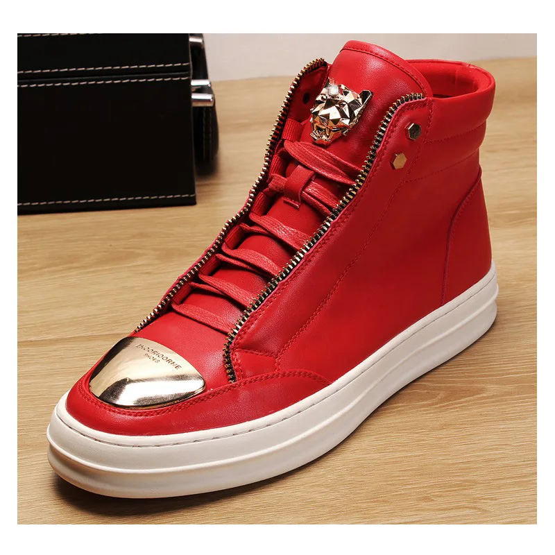 Модные мужские ботильоны OVXUAN 2020 модные роскошные брендовые кожаные ботинки