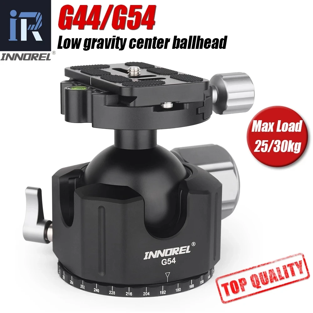 

INNOREL G54/G44 Professional Tripod Head Low Center Gravity Ball Head Ballhead Panoramic Arca Swiss QR Plate for DSLR Camera