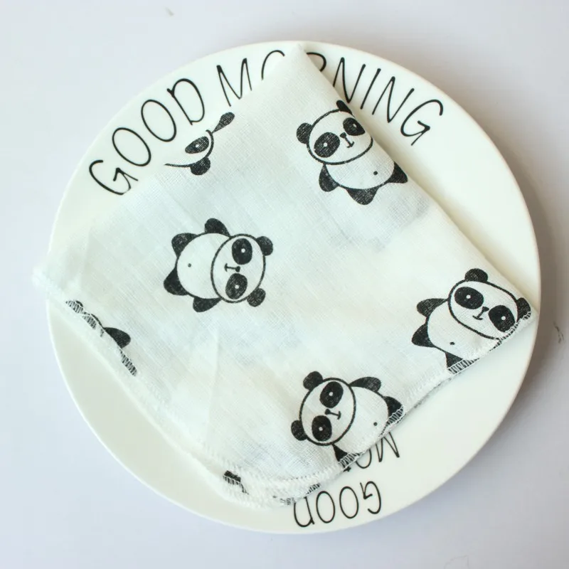 

30*30cm Infant Baby Cotton Bibs Towels Bandana Set Saliva Burp Clothes Cartoon Pattern Buttons Colorful Design