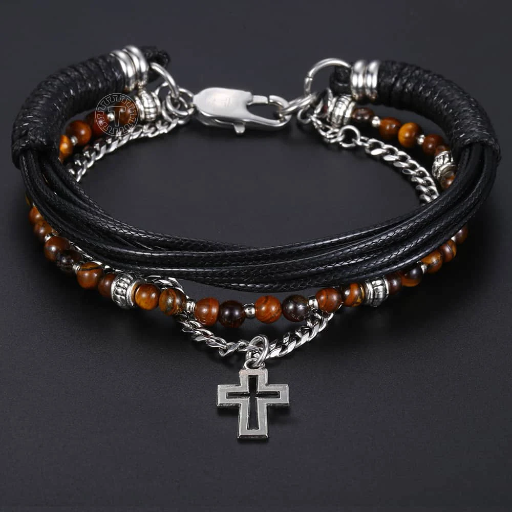 Trendsmax женский браслет из бисера для мужчин и женщин нержавеющей стали с подвеской