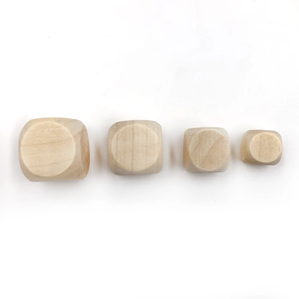 Бусины из натурального дерева 20 шт. 8-20 мм квадратные двусторонние пустое дерево