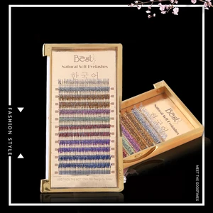 Ресницы для наращивания из искусственной норки, цветные Сияющие накладные ресницы, 7 цветов, ярко-розовые, серебристые