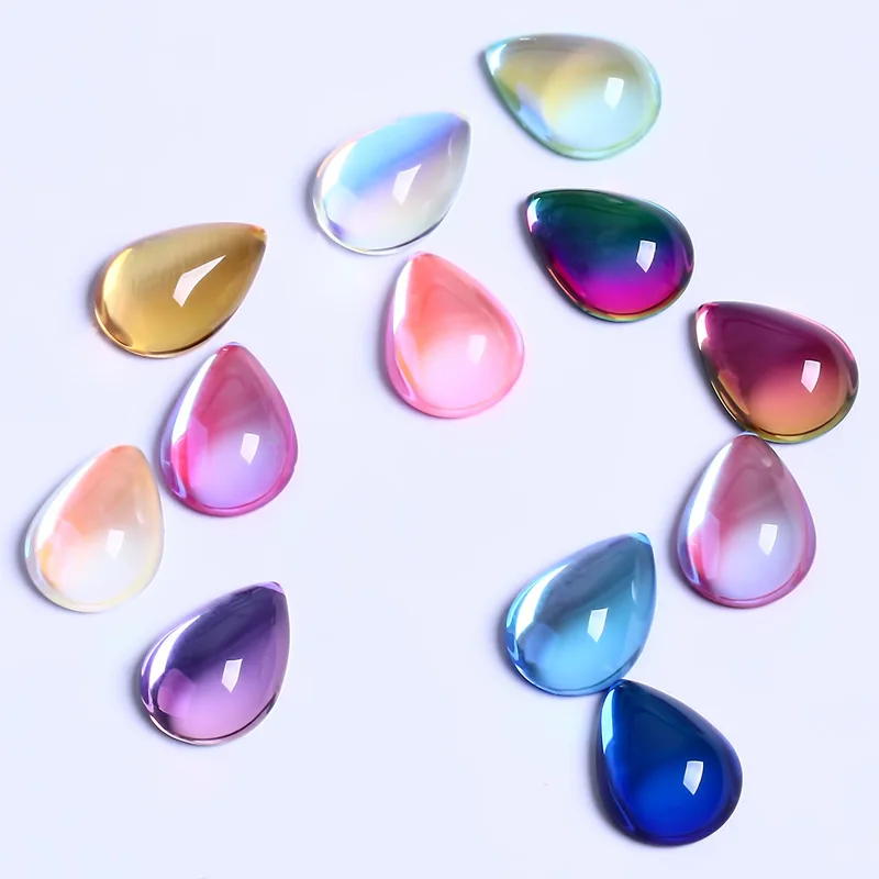 45 шт./пакет натуральный флюорит блестящий кристалл в форме капли воды Стразы