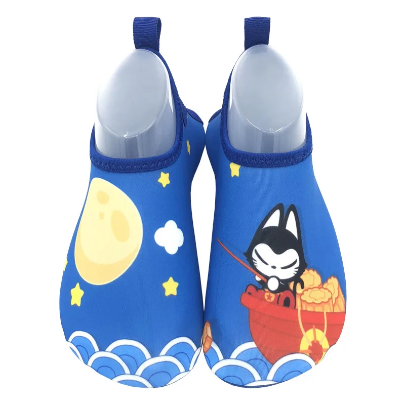 Обувь детская Нескользящая для плавания воды пляжа серфинга Сияющие шлепанцы