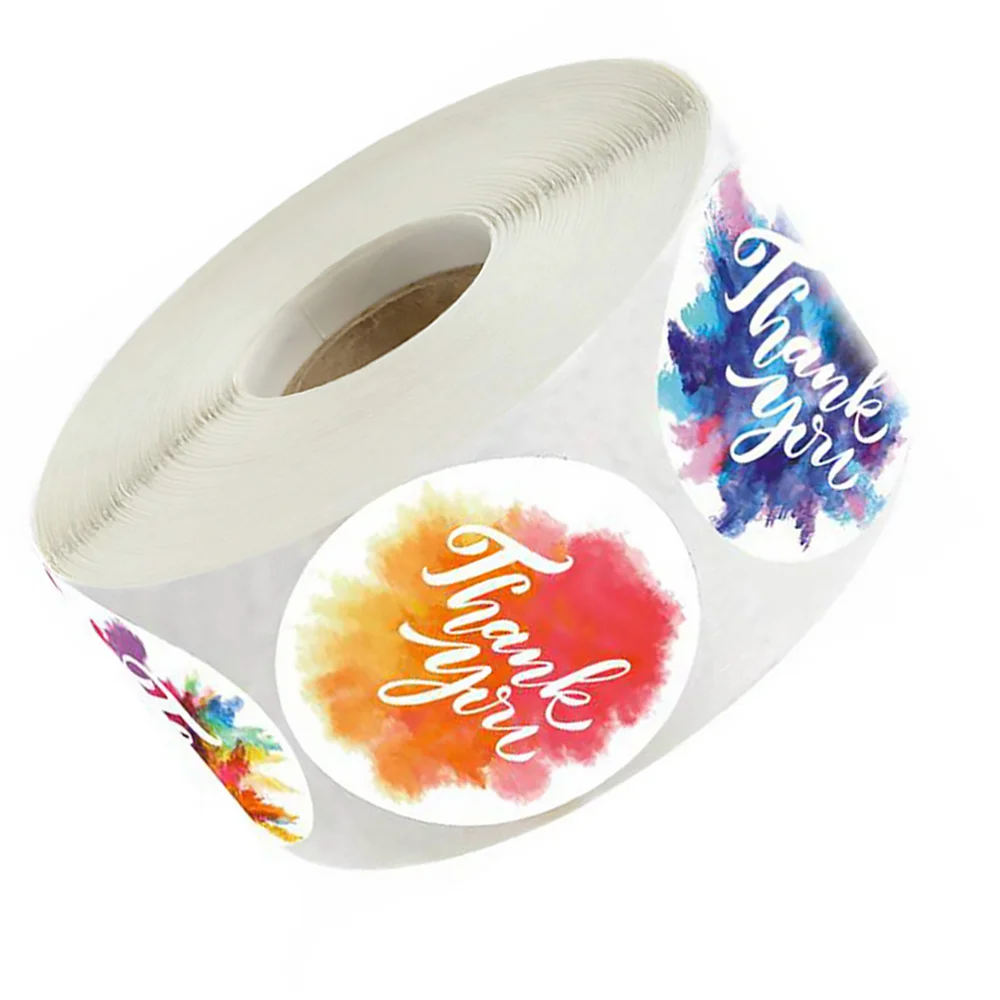 

1 Roll/500pcs Thank You Labels Creative Gift Tags Stickers Gift Wrapping Decals