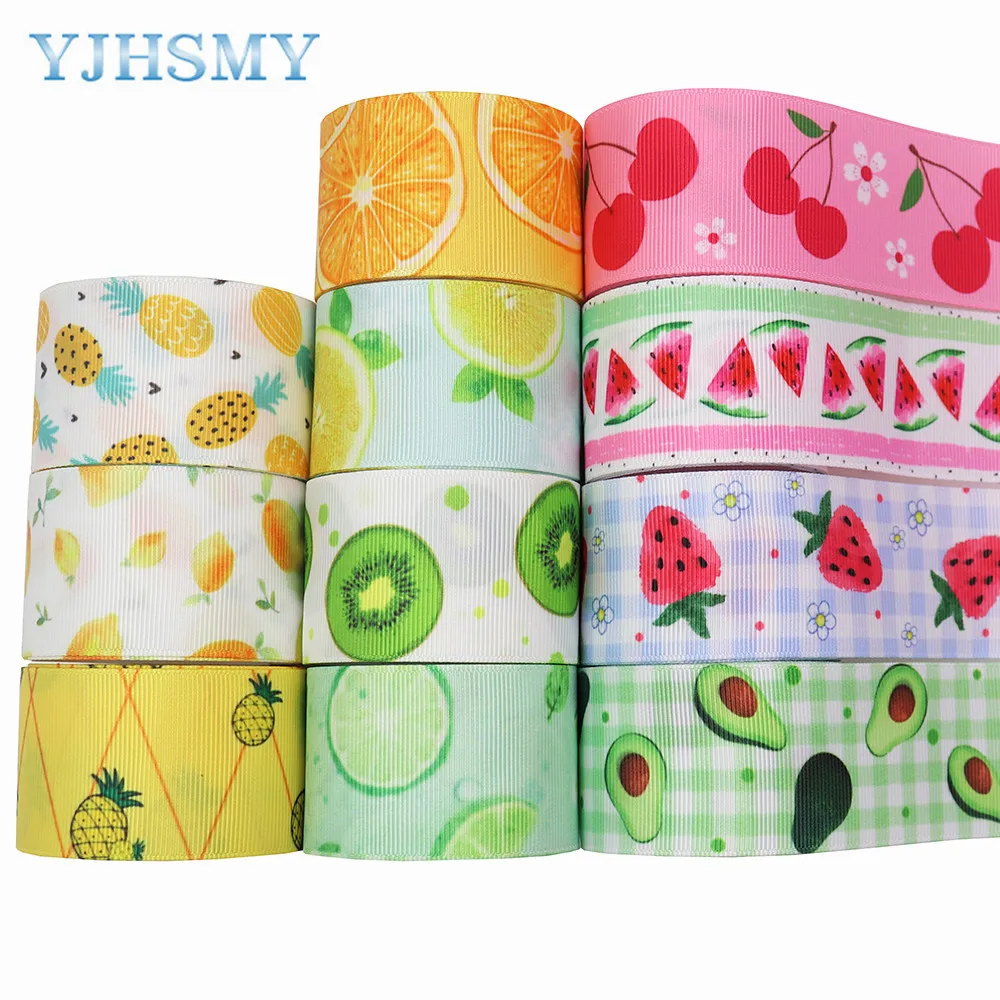5 yards Fruit Watermelon Cherry Avocado Printing Heat Transfer Ribbon Thread Rib Mobile Phone Strap |