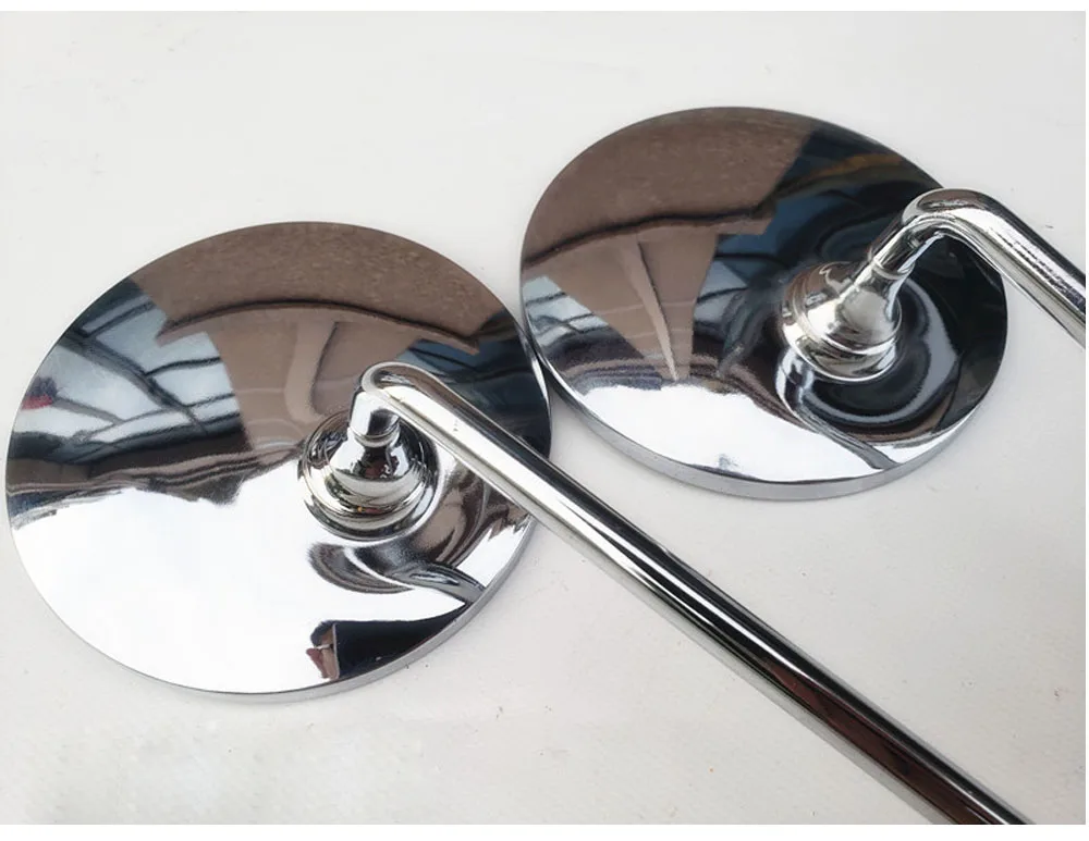Универсальное зеркало заднего вида для мотоцикла 8 10 мм хромированное круглое