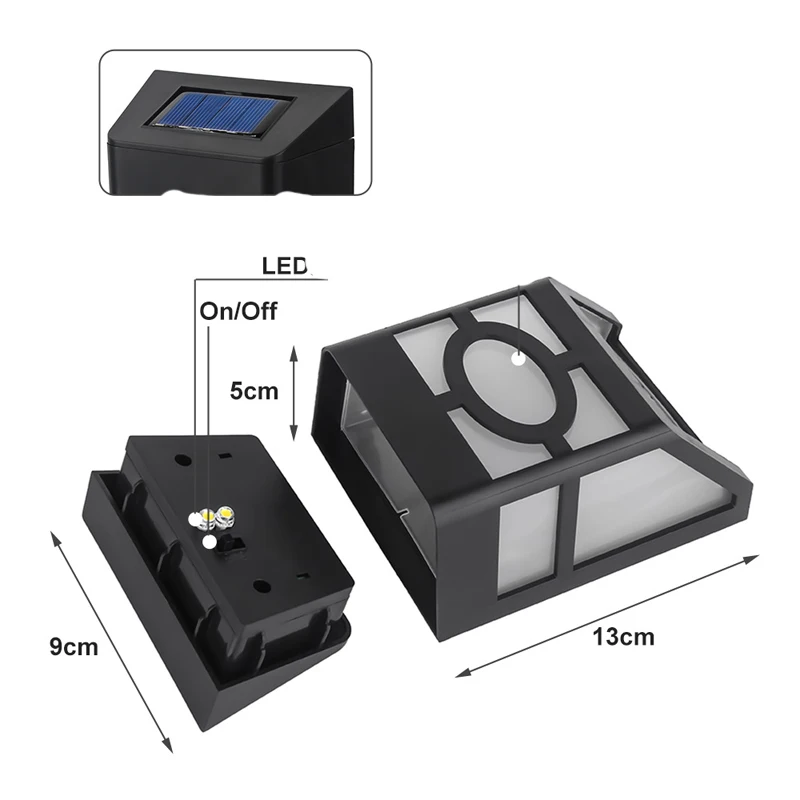 Настенный светильник на солнечной батарее с датчиком движения уличная