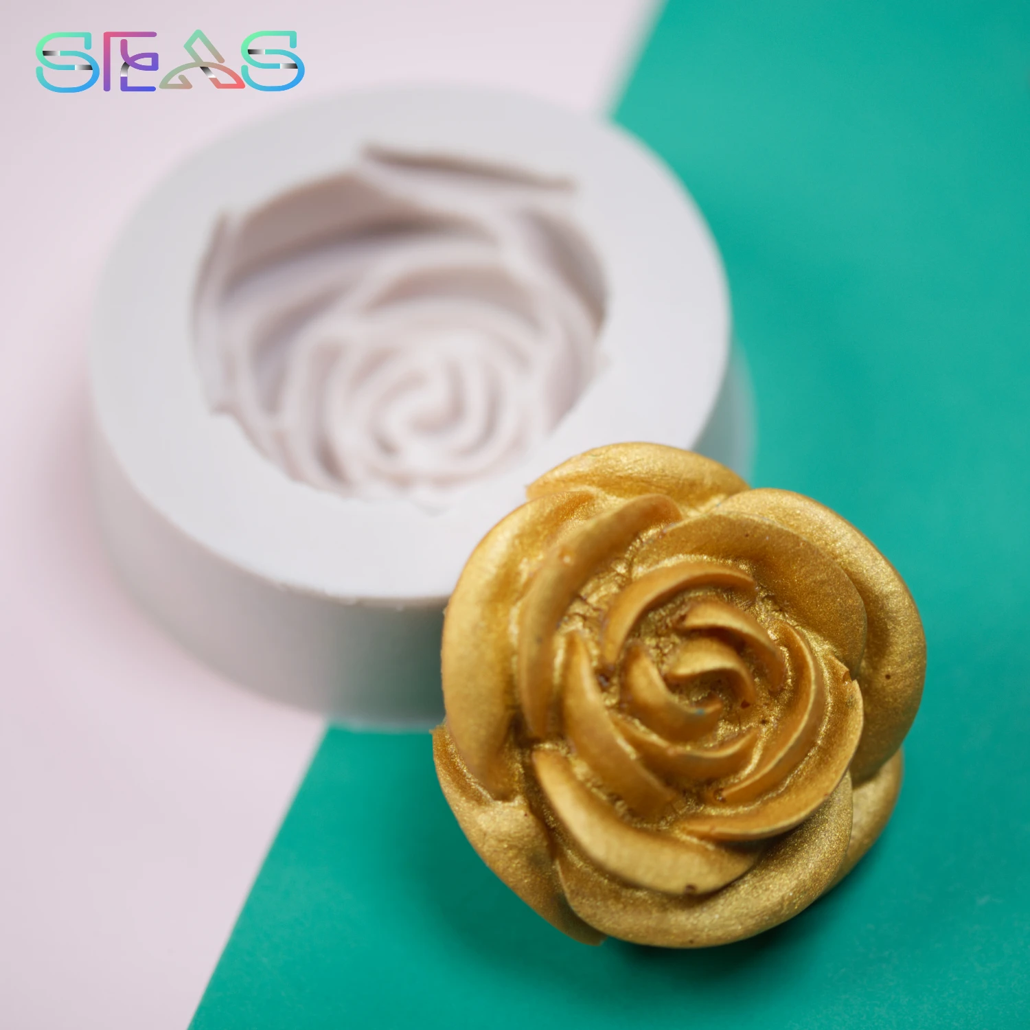 

3D Rose Flower Bloom Silicone Fondant Soap Cake Mold Cupcake Jelly Candy Chocolate Decoration Baking Tool Moulds