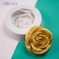 3d rose flower bloom silicone fondant soap cake mold cupcake jelly candy chocolate decoration baking tool moulds