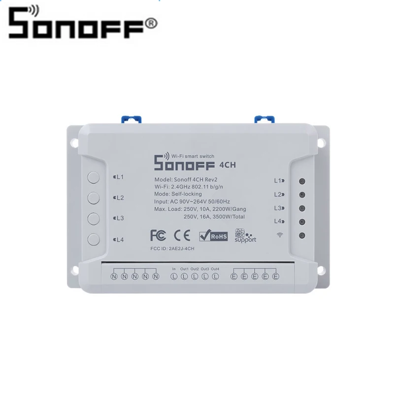 SONOFF 4CH PRO R3 беспроводной пульт дистанционного управления Sonoff 4 канала WIFI умный