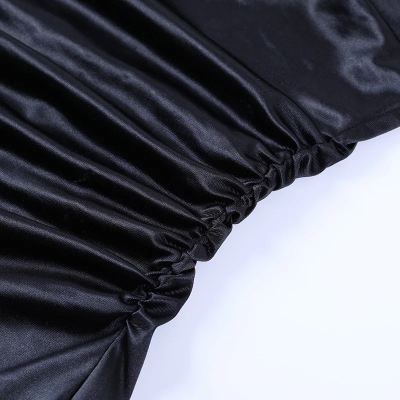 

Satin Bodycon Dress Women Party Dress Sexy Backless Mini 2021 Long Sleeve Black Bodycon Dress Celebrity Evening Club Dress