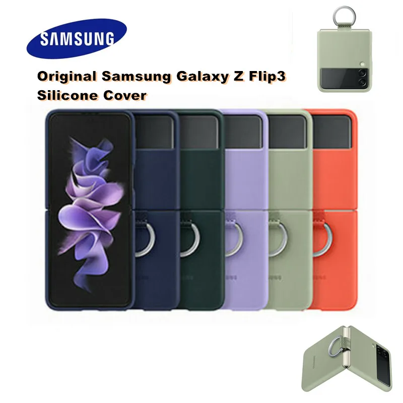 Original Samsung Galaxy Z Flip3 5G Silicone Cover Case with Ring Soft Stylish EF-PF711 Original Samsung Product