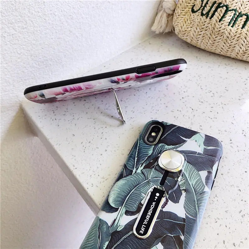Чехол для iPhone 11 Pro Max XR XS 6 6S 7 8 Plus X Hide Loop Ring Holder с подставкой | Мобильные телефоны и
