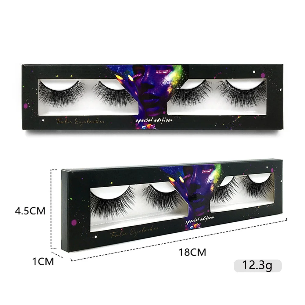 

2 Pairs/set Natural Crisscross Long Section Real 5D False Eyelashes Hot Sale Fashion Fake Eyelash Lashes Extension Supplies