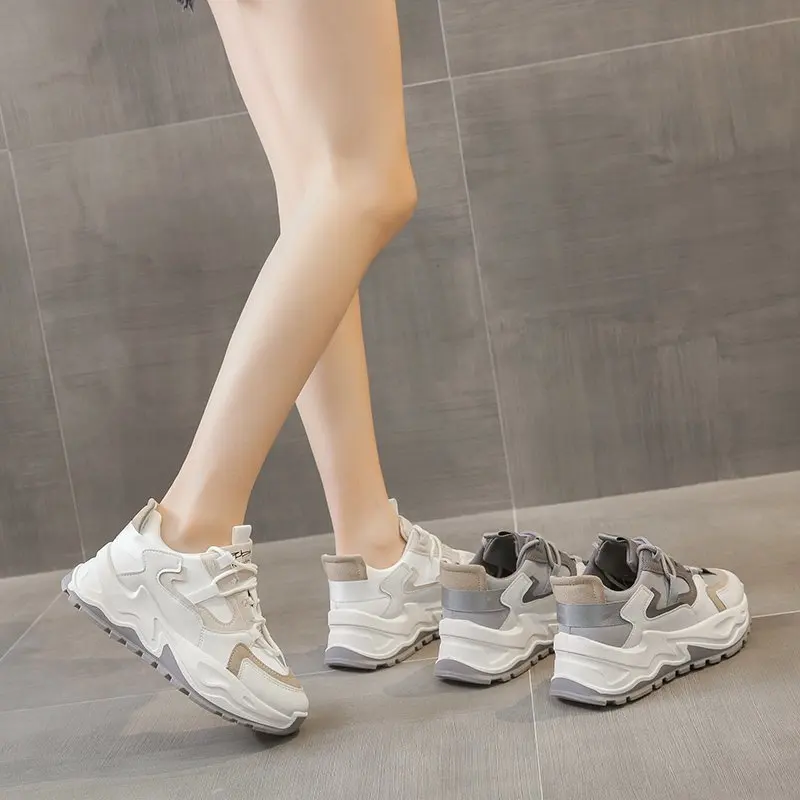 

Brand Design 2021 Fashion Women Sneakers Women Casual Shoes Lady Shoes Vulcanized Shoes Chaussures Femme Thick Bottom