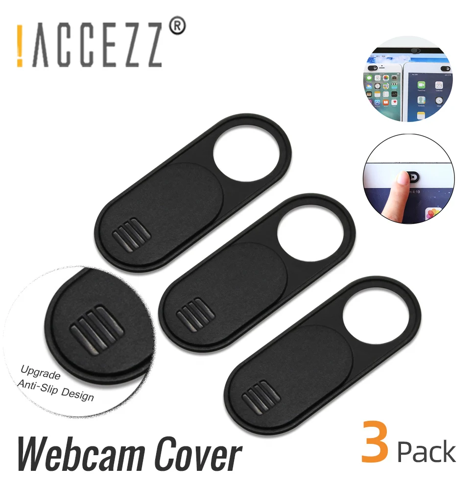 

!ACCEZZ 2020 WebCam Cover Shutter Privacy Camera Covers Cell Phone Anti Slip Magnet Privacy Sticker For PC Tablet Plastic Slider