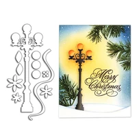 christmas warm light lamp metal cutting die stencil for scrapbooking photo album embossing decorative craft die cutting template