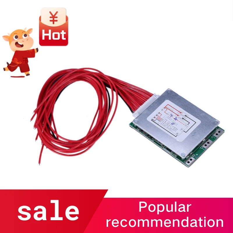 Горячая 3C 14S 52V 35A Li Ion Lipolymer Батарея Защитная плата BMS печатной платы для е байка