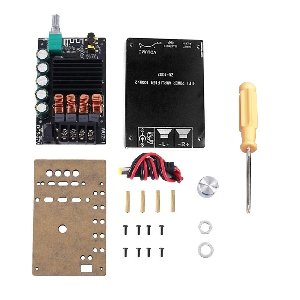 Bluetooth 5 0 беспроводной аудио цифровой усилитель мощности стерео плата 100 Вт * 2 с