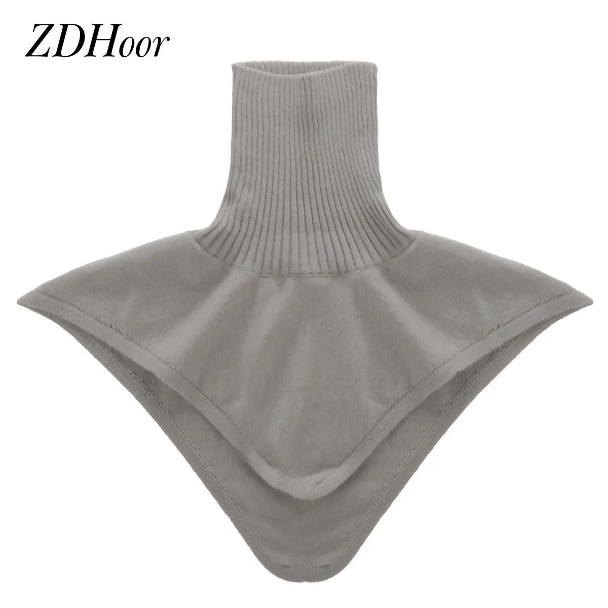 

Womens Faux Turtleneck Neck Warmer Autumn Winter Knit Wool Fake Collar Detachable Dickey Neckline DIY Shirt Uniform False Collar