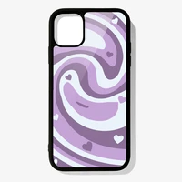 phone case for iphone 12 mini 11 pro xs max x xr 6 7 8 plus se20 high quality tpu silicon cover purple swirl heart