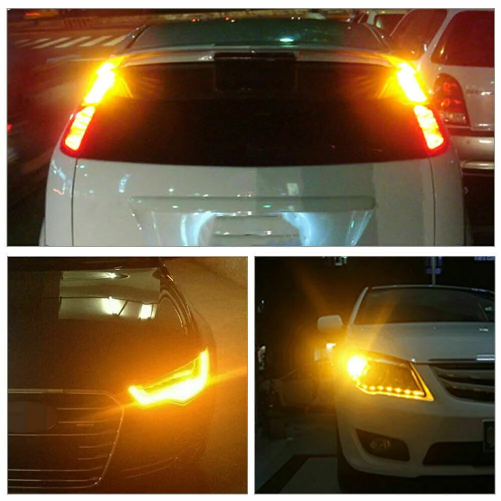 

12v LED Bulbs 3000K 7443 For Honda Accord Civic 1996-2017 Lamp Turn Signal Light