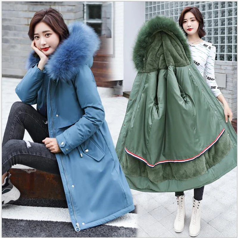 Новинка 2020 зимняя куртка женская искусственная меховая парка с воротником