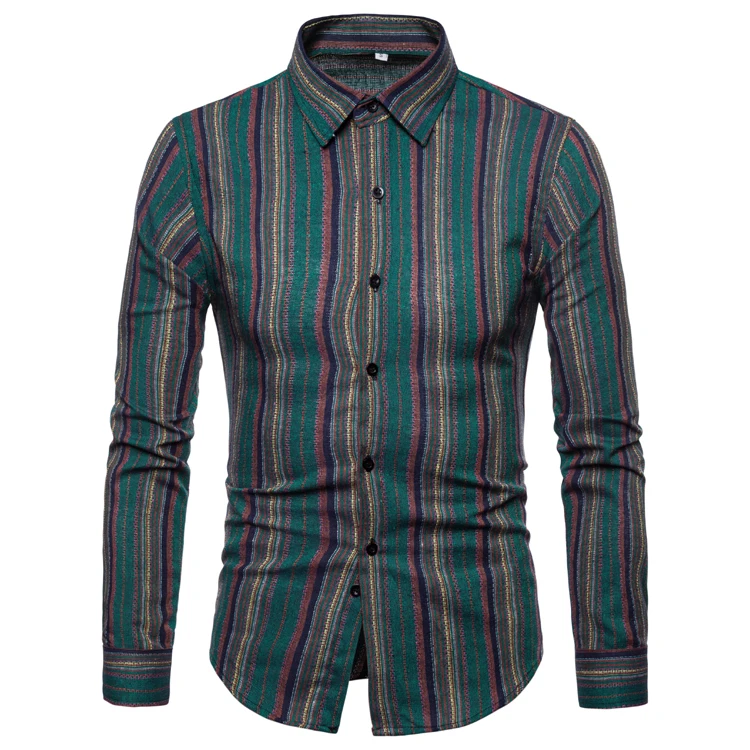 Европейский размер 2018 осень новая мужская повседневная цветная рубашка с