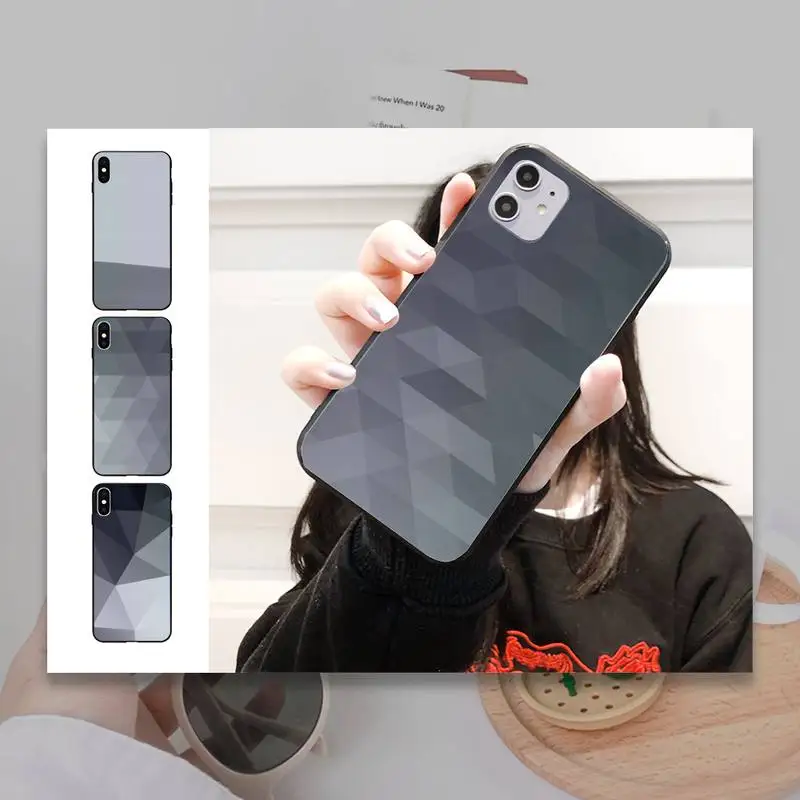 Черный современный окрашенный чехол для телефона iphone XS 11 11Pro 5 5s SE 6 6s плюс 7 8 2020