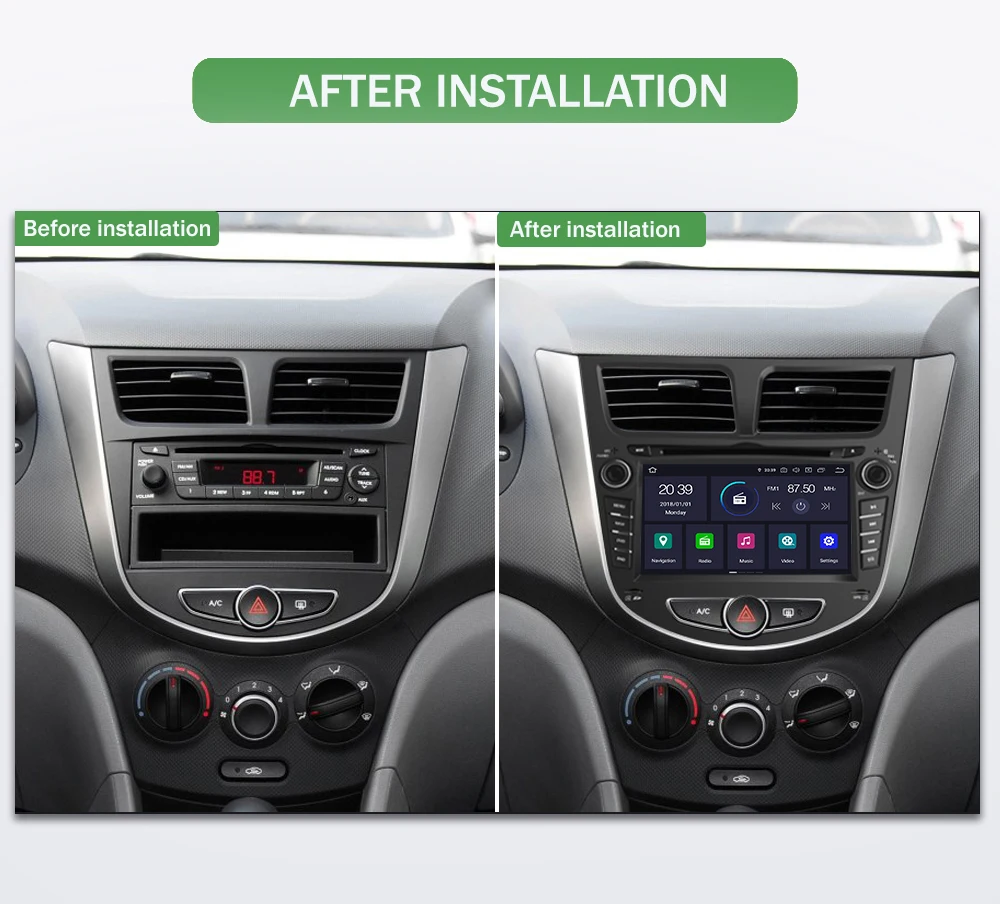 Bonroad Android 8,1 Автомобильный мультимедийный плеер Автомобильный DVD для Hyundai Solaris Verna Accent 2010- Автомобильный gps Радио Видео навигация