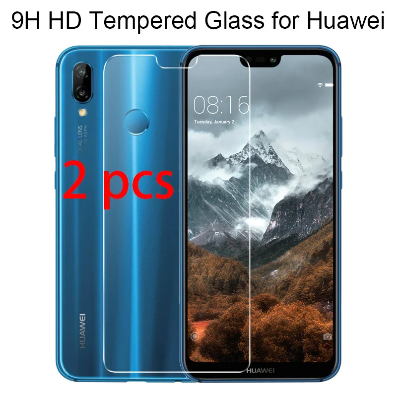 2 шт. твердое закаленное защитное стекло 9H для Huawei Y7 Prime Y6 Pro Y5 Lite Y3 Защита экрана ii |