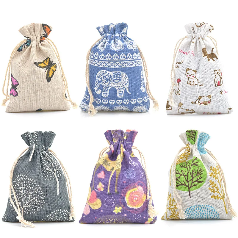 Хлопковая Сумка на шнурке для детей дорожная тканевая сумка хранения обуви с
