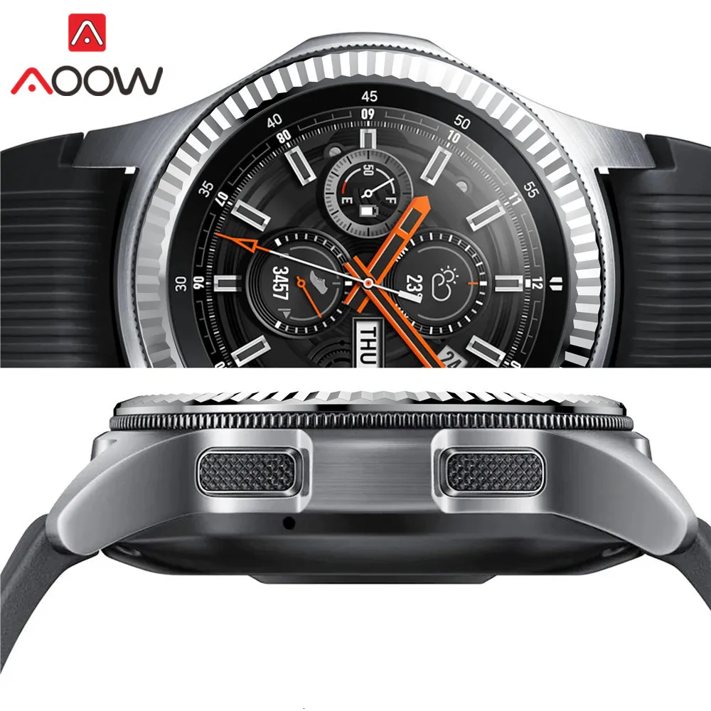 Ободок кольцо стиль для samsung Galaxy Watch 46 мм клейкая крышка против царапин Нержавеющая сталь защита аксессуары для шестерни S3