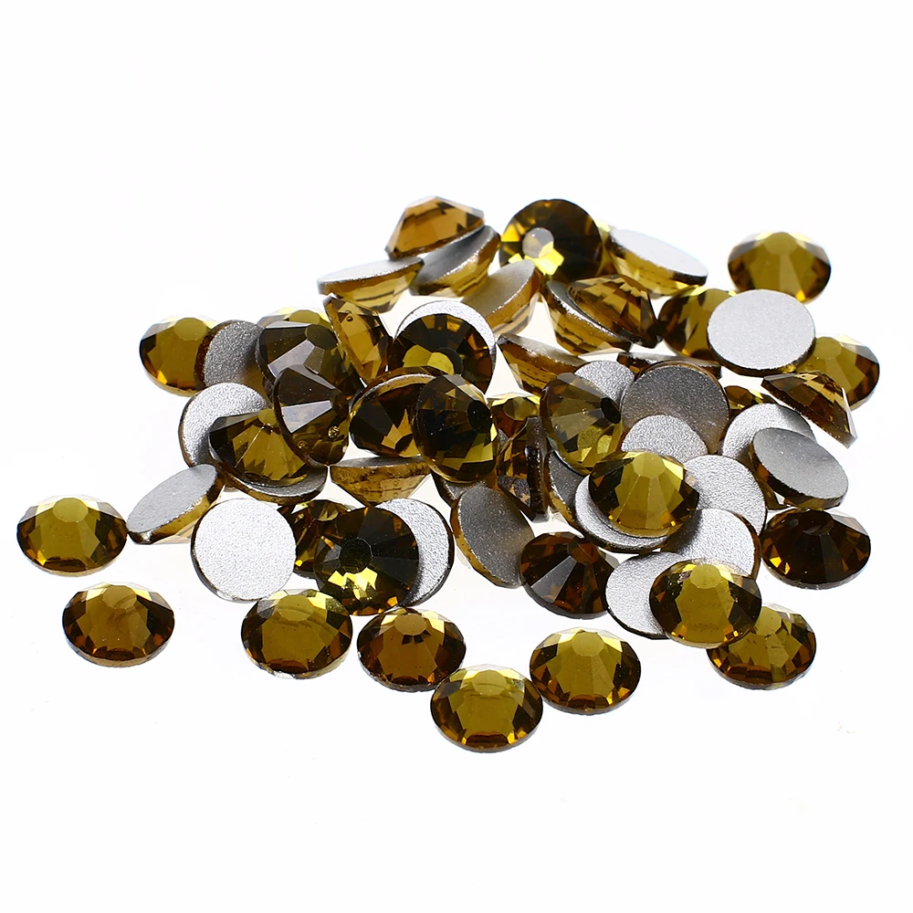 Topaz strass Стразы non hotfirx кристалл и камни для ногтевого дизайна стразы s Блестящие