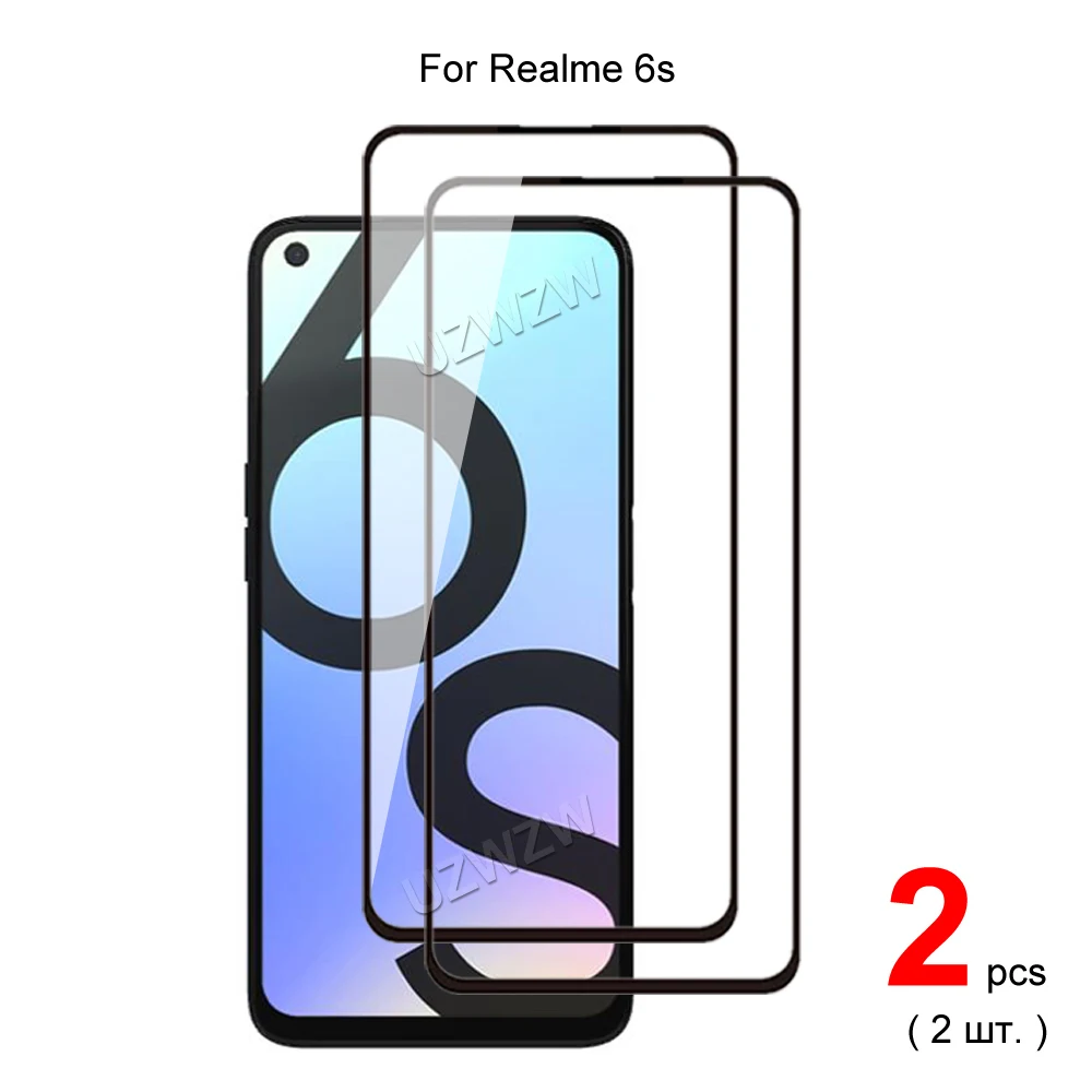 

For Realme 6S Full Coverage Tempered Glass Phone Screen Protector Protective Guard Film 2.5D 9H Hardness