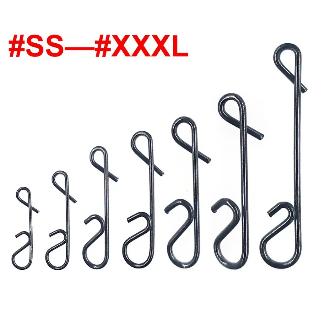 200pcs/lot Stainless Fishing Line Wire Connector Barrel Swivel Accessories Snap Pin Without Knot Tackle Tool Lure Kit | Спорт и