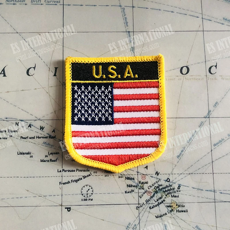 Нашивки с американским и государственным флагом повязка на руку нашивки