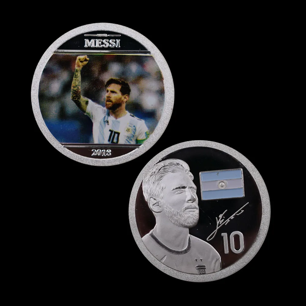 Европейский футбольный мяч № 10 медальон Месси серебряная монета La Liga Реал Мадрид