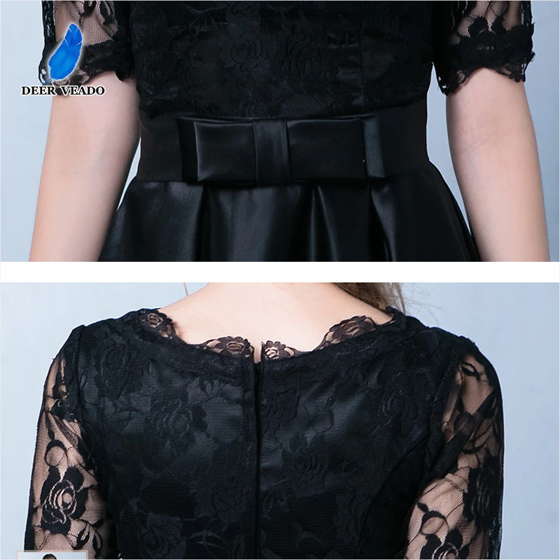 Женское вечернее платье DEERVEADO Длинное Черное для особых случаев YM301E|black formal evening