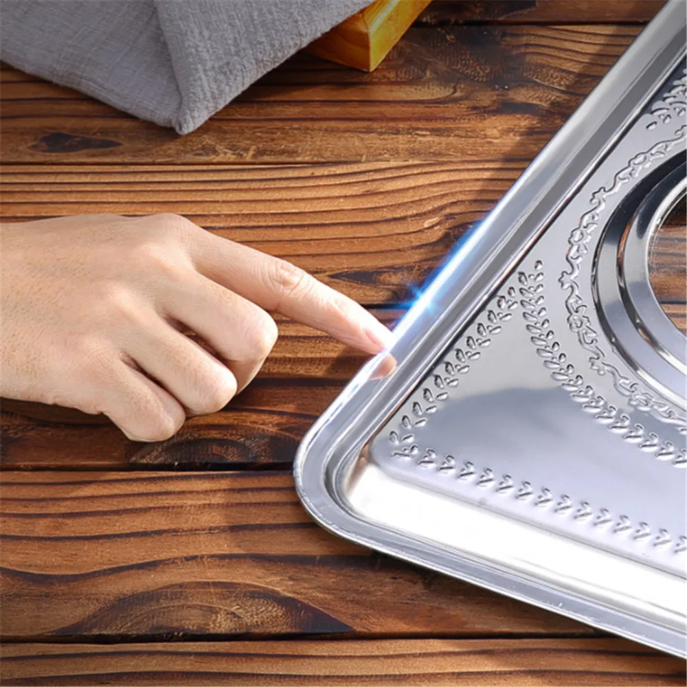 

40X30cm Stainless Steel Pan Lid Cover Pot Lid Rectangular Tray Pan Cover Lid Grilled Fish Pan Lid Square Pot Lid Glass Pan Lids