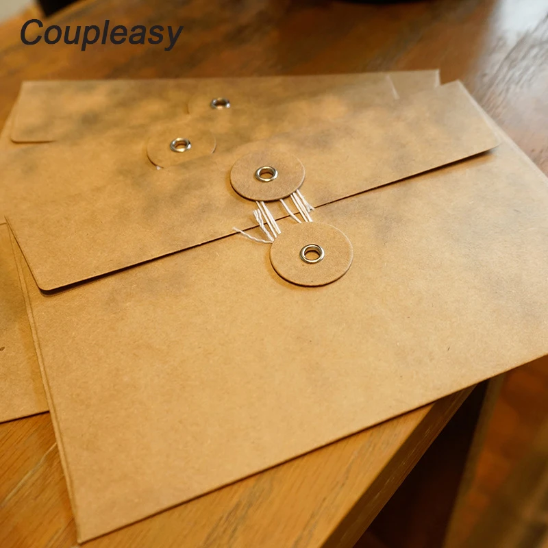 

100Pcs 17x11.5cm Vintage Kraft Paper Envelopes European Style Envelope Wedding Invitation Envelope Cute Gift Card Envelopes