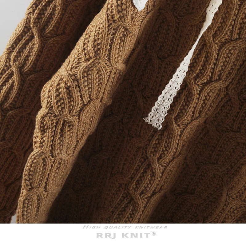 

ZCSMLL Round Collar Knitted Sweater Long Sleeve Korean Fashion Autumn Winter Loose Big Size Women Pullover 2021 Tide