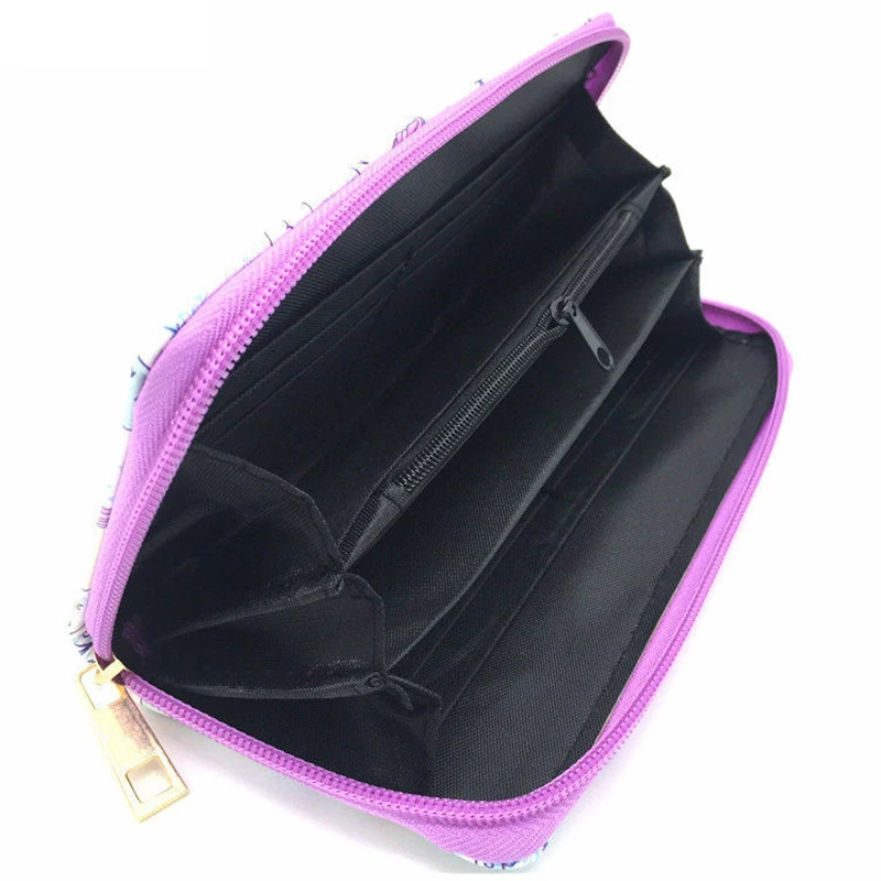 Disney Wallet Lilo &amp Stitch Angel Cartoon Ladies Pu Leather Cute Girl Zipper Purse Gifts For Children And Adults | Игрушки и хобби