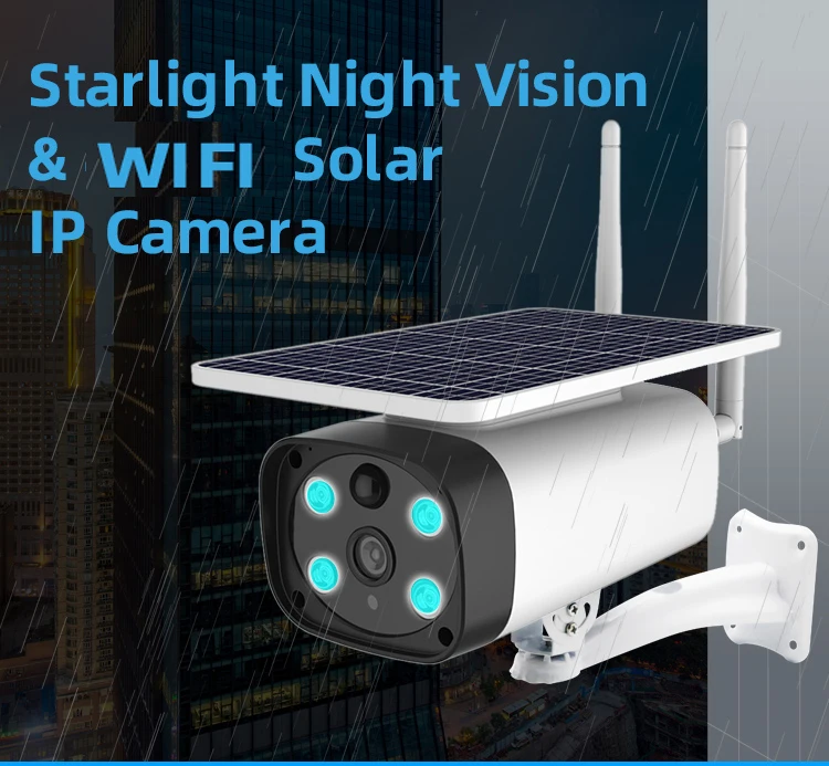 

Wireless WIFI Solar Battery Power Surveillance IP Camera 1080P Waterproof Outdoor Night Vision PIR Motion Detection Camera
